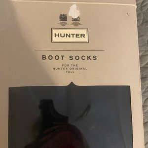 Hunter tall boot socks - Never worn! Black size large